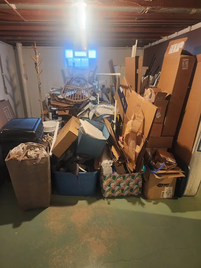 Roll-off dumpster container at job site for Roll Off Dumpster Rental in Horseheads